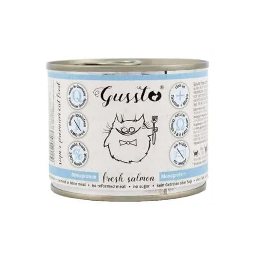 GUSSTO Cat Fresh Salmon 200g konzerva pro kočky