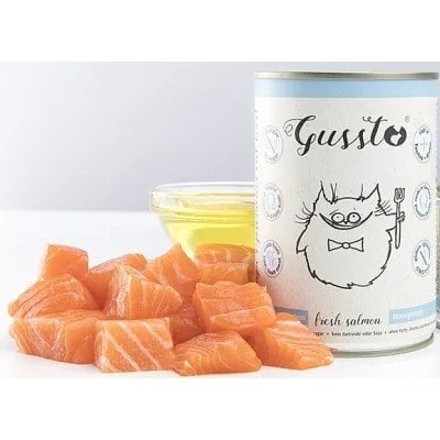 GUSSTO Cat Fresh Salmon 400g konzerva pro kočky