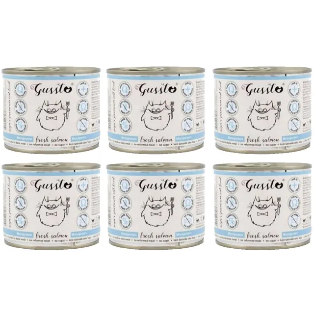 GUSSTO Cat Fresh Salmon 6x200 g