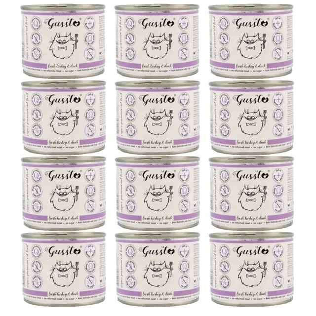 GUSSTO Cat Fresh Turkey &amp; Duck 12x200 g