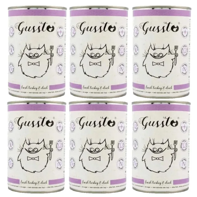 GUSSTO Cat Fresh Turkey &amp; Duck 6 x 400g