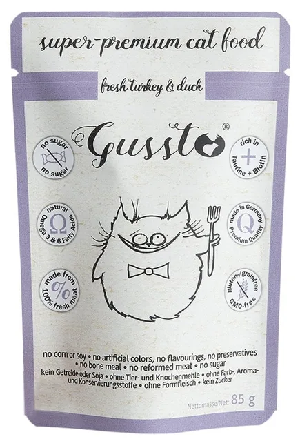 GUSSTO Cat Fresh Turkey &amp; Duck 85g kapsička pro kočky
