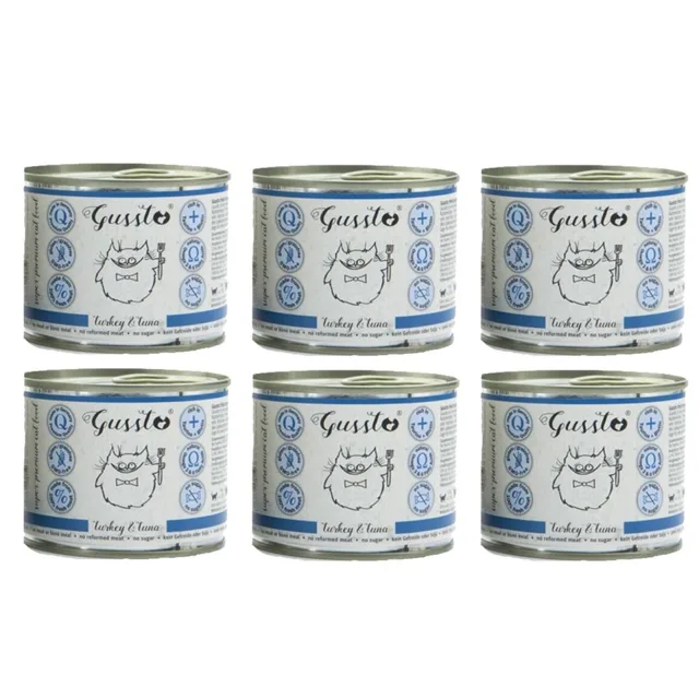 GUSSTO Cat Fresh Turkey &amp; Tuna 6x200 g