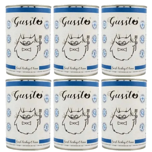 GUSSTO Cat Fresh Turkey&amp;Tuna 6x400 g