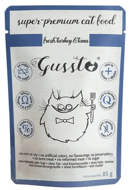 GUSSTO Cat Fresh Turkey&amp;Tuna 85g kapsička pro kočky