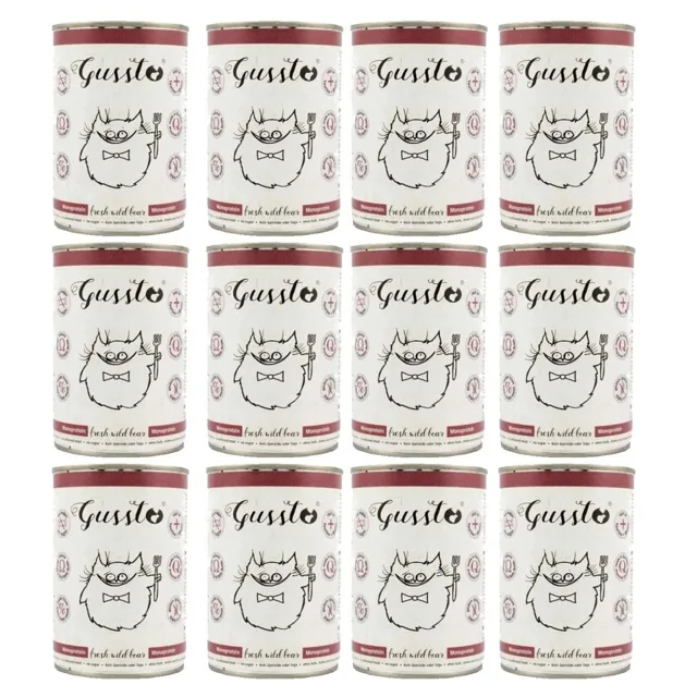 GUSSTO Cat Fresh Wild Boar 12 x 400g