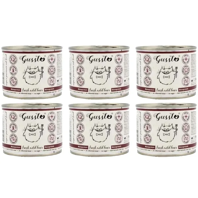GUSSTO Cat Fresh Wild Boar 6x200 g