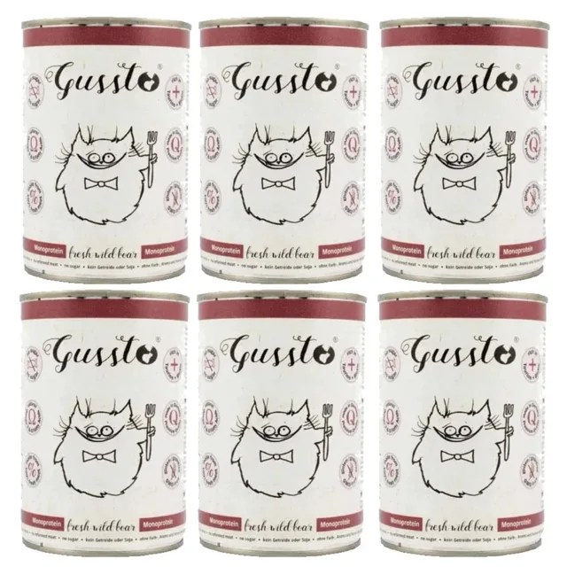 GUSSTO Cat Fresh Wild Boar 6x400 g