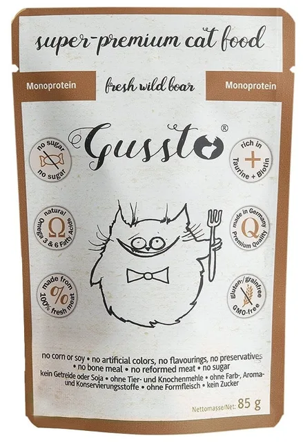 GUSSTO Cat Fresh Wild Boar  85g kapsička pro kočky