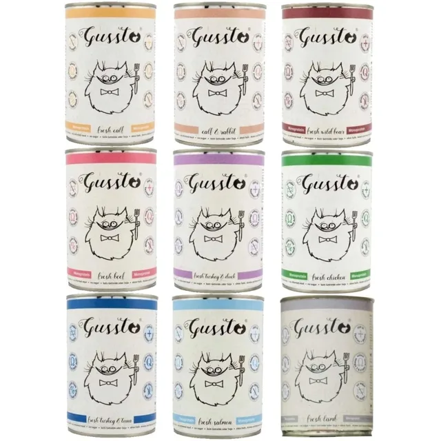 GUSSTO Cat mix příchutí 9x400 g