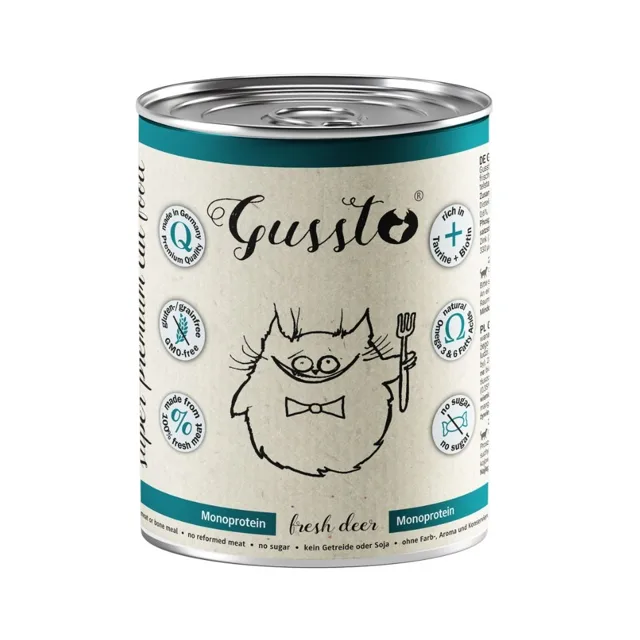 GUSSTO Fresh Deer 400g čerstvé jelení maso, monoproteinové krmivo pro kočky