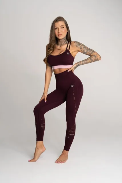 Gym Glamour Legíny bezešvé Deynn Bordo, XS, bordo