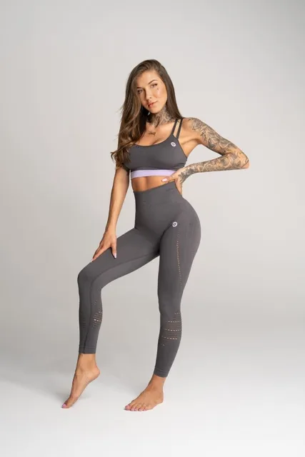 Gym Glamour Legíny bezešvé Deynn Šedé, S, šedá