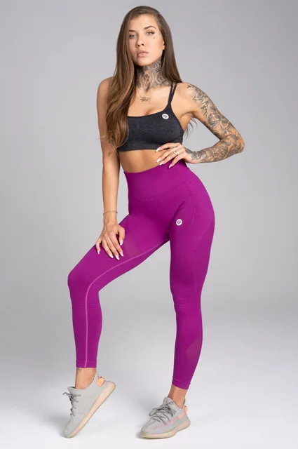 Gym Glamour Legíny bezešvé Flash, XS, fialová