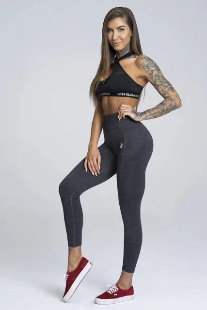 Gym Glamour Legíny bezešvé Grey Melange, XS, šedá
