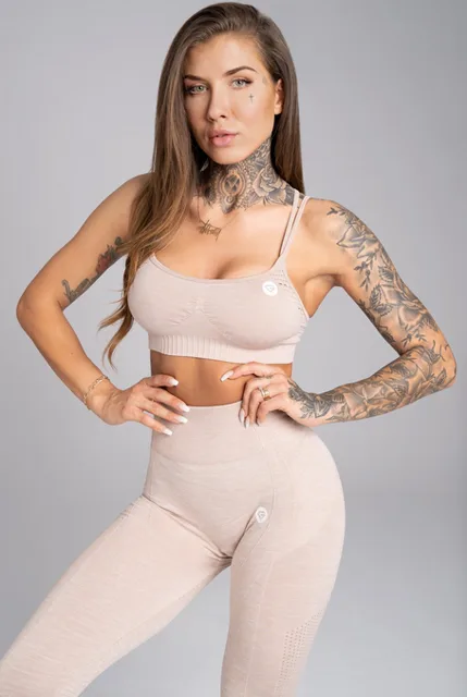 Gym Glamour Podprsenka bezešvá Beige, L, beige