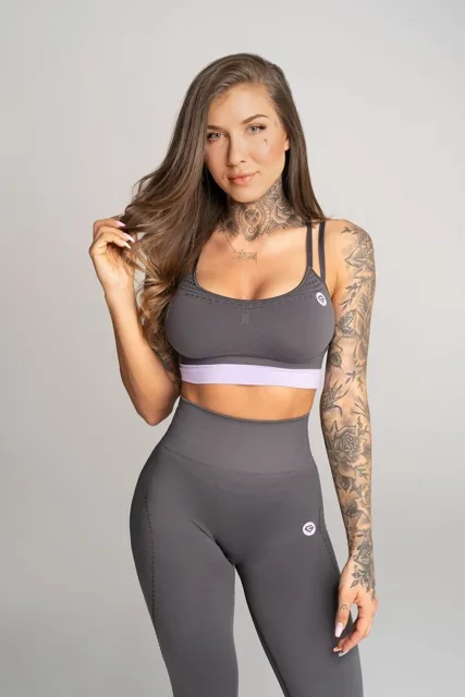Gym Glamour Podprsenka bezešvá Deynn Šedá, XS, šedá