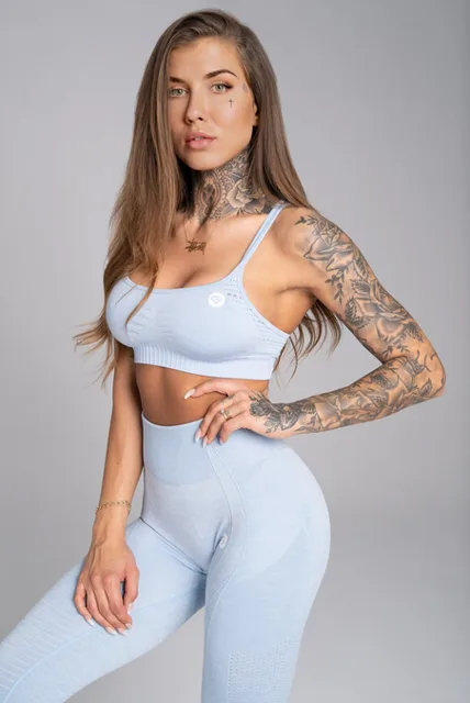 Gym Glamour Podprsenka bezešvá Dream Blue, L, modrá