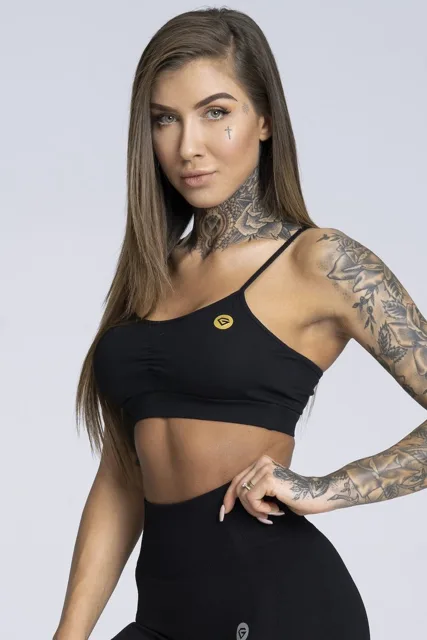 Gym Glamour Podprsenka Simply Black, M, černá