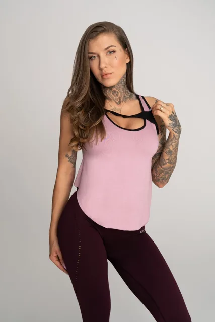 Gym Glamour Tílko bezešvé Deynn Růžové, L, růžová