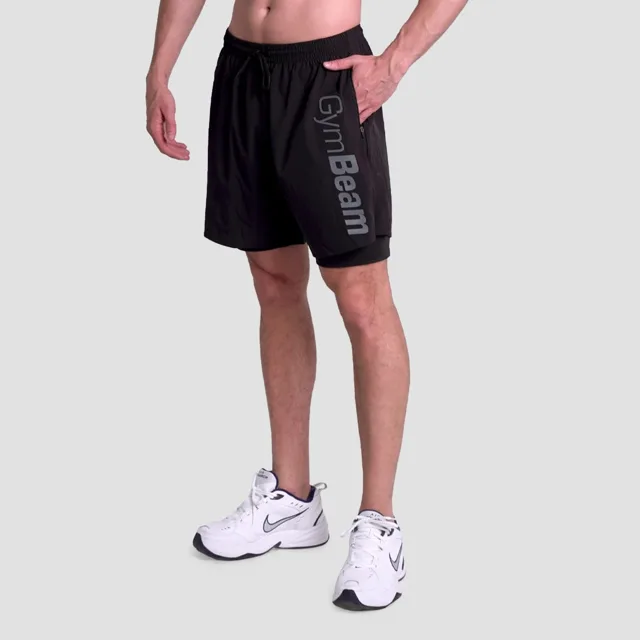 GymBeam 2in1 Shorts Essence Black