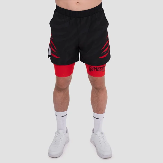 GymBeam 2in1 šortky Grind Black