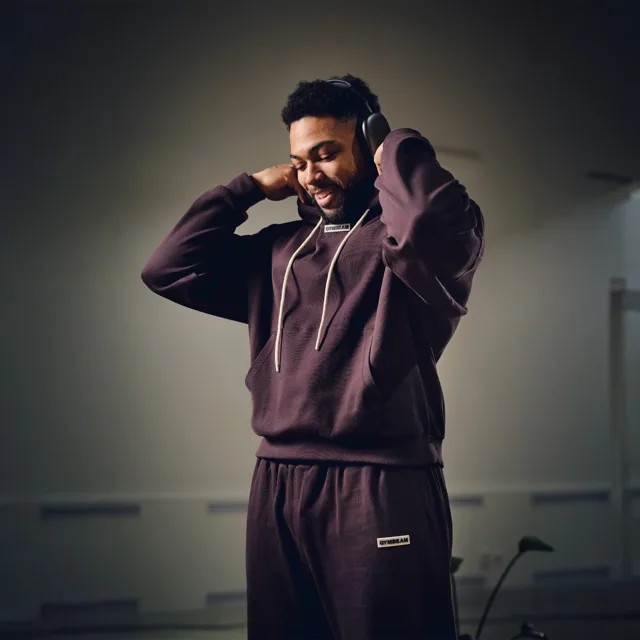 GymBeam Aura Hoodie Tee Brown