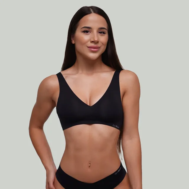 GymBeam Bezešvá podprsenka Black