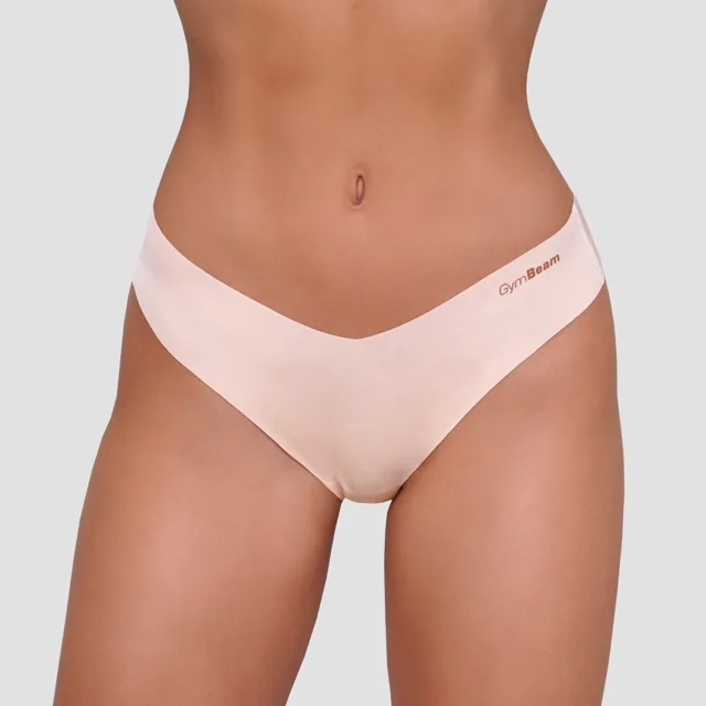 GymBeam Bezešvé kalhotky 3Pack Beige
