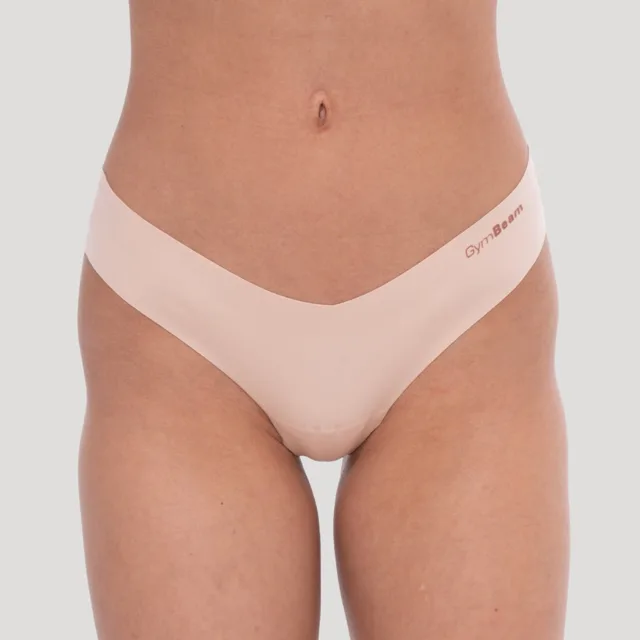 GymBeam Bezešvé kalhotky Comfy 3Pack Beige