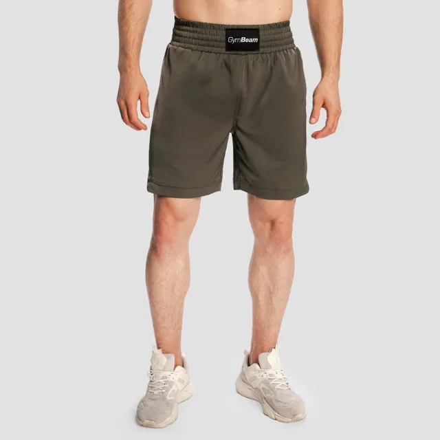 GymBeam Combat Boxing Shorts Olive Grey