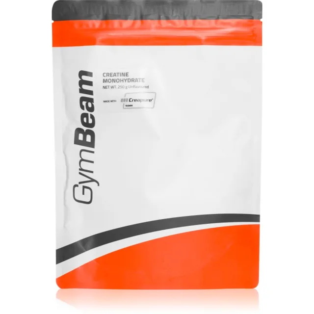GymBeam Creatine Monohydrate Creapure® podpora sportovního výkonu příchuť Unflavoured 250 g