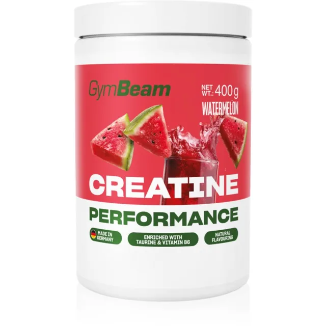 GymBeam Creatine Performance prášek pro podporu sportovního výkonu příchuť Watermelon 400 g