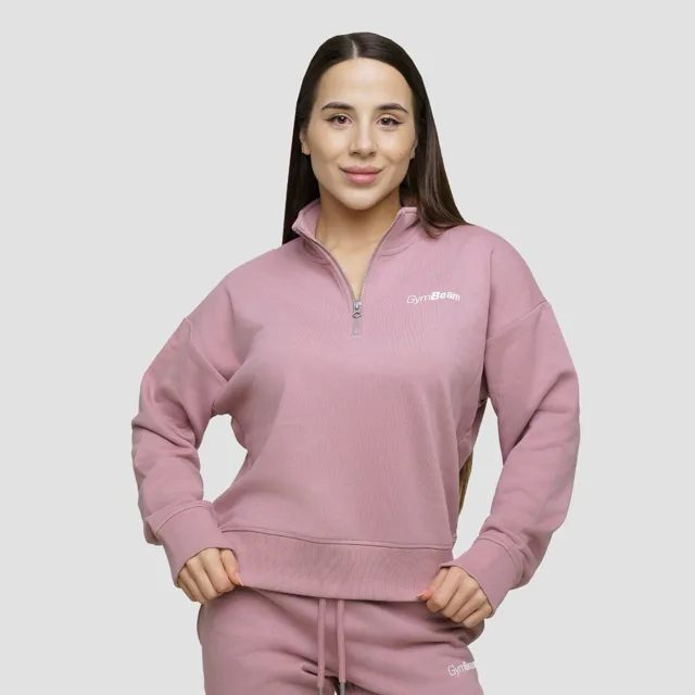 GymBeam Dámská mikina 1/2 Zip Agile Woodrose
