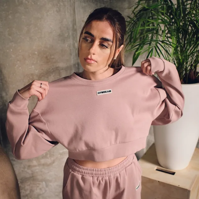 GymBeam Dámská mikina Cropped Aura Roux