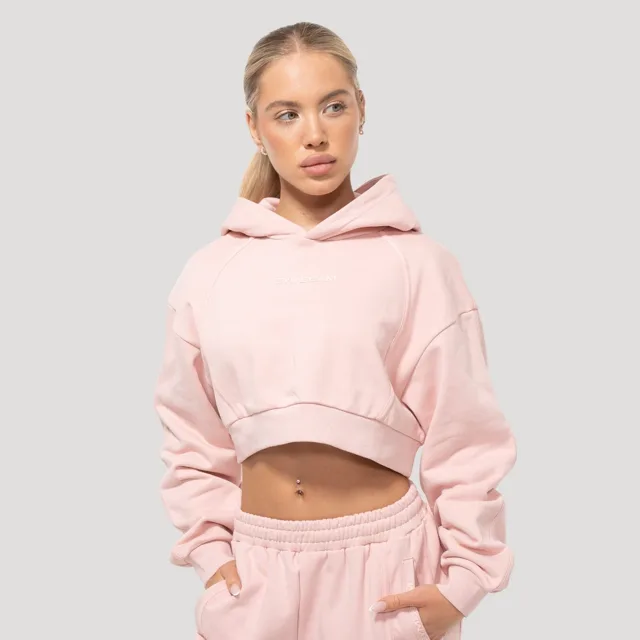 GymBeam Dámská mikina Cropped Mochi Pink