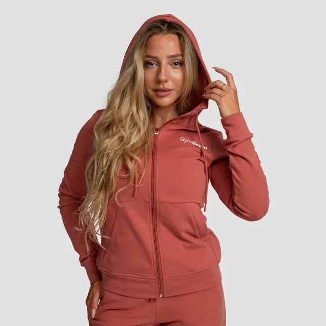 GymBeam Dámská mikina se zipem Limitless Cinnamon