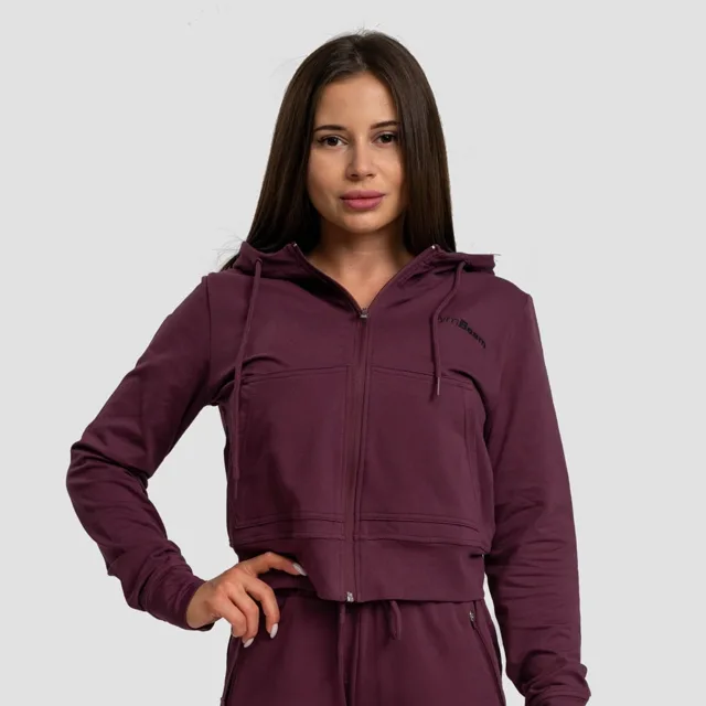 GymBeam Dámská mikina Zip-up TRN Eggplant