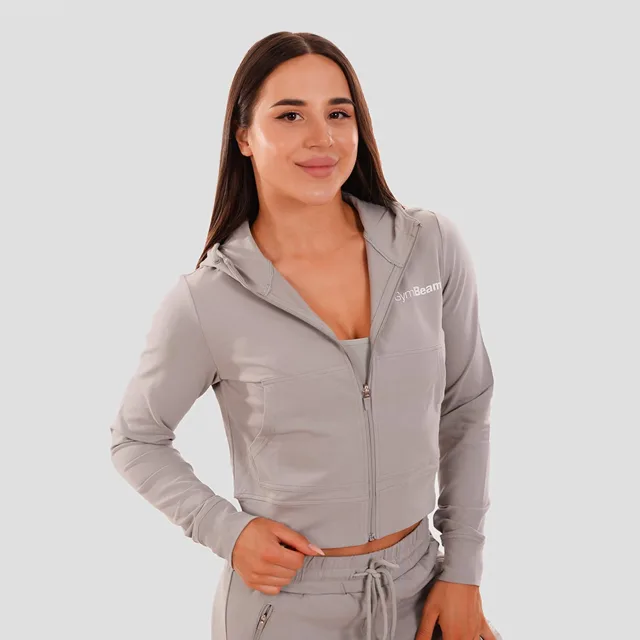 GymBeam Dámská mikina Zip-up TRN grey