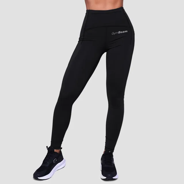 GymBeam Dámské běžecké legíny Pulse Black