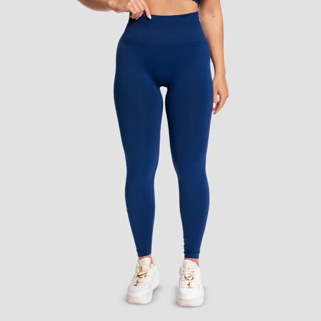 GymBeam Dámské bezešvé legíny Sculpt Navy