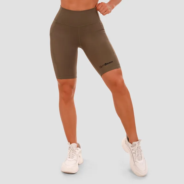 GymBeam Dámské šortky Biker olive