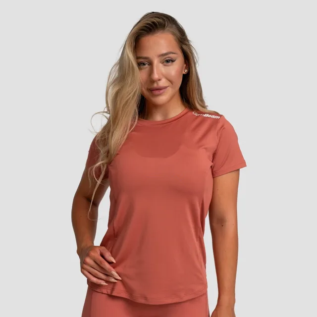 GymBeam Dámské sportovní tričko Limitless Cinnamon