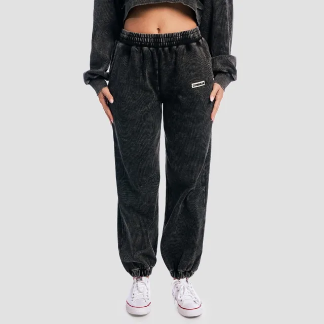 GymBeam Dámské tepláky Aura Washed Black