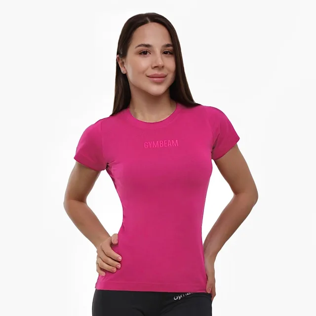 GymBeam Dámské tričko FIT Magenta