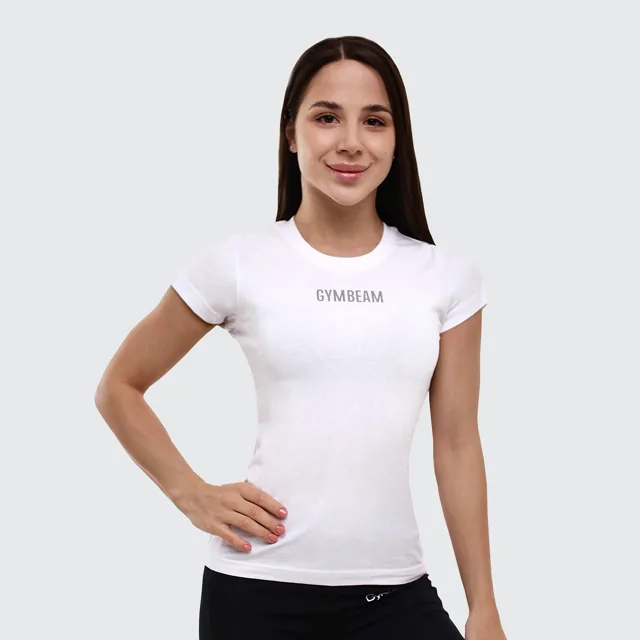 GymBeam Dámské tričko FIT White