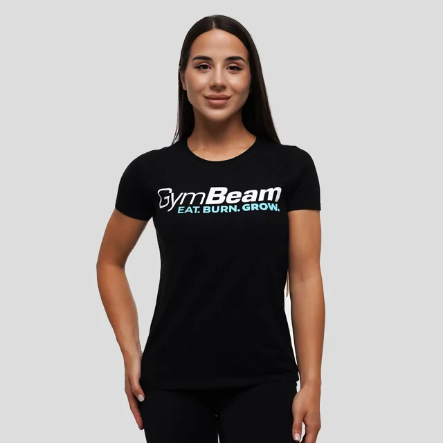 GymBeam Dámské tričko Grow Black