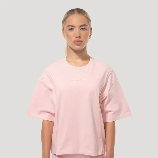 GymBeam Dámské tričko Oversized Mochi Pink