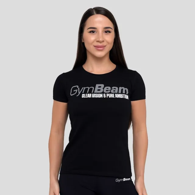 GymBeam Dámské tričko Pure Ambition Black