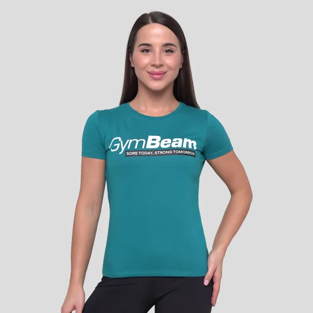 GymBeam Dámské tričko Strong Tomorrow Blue